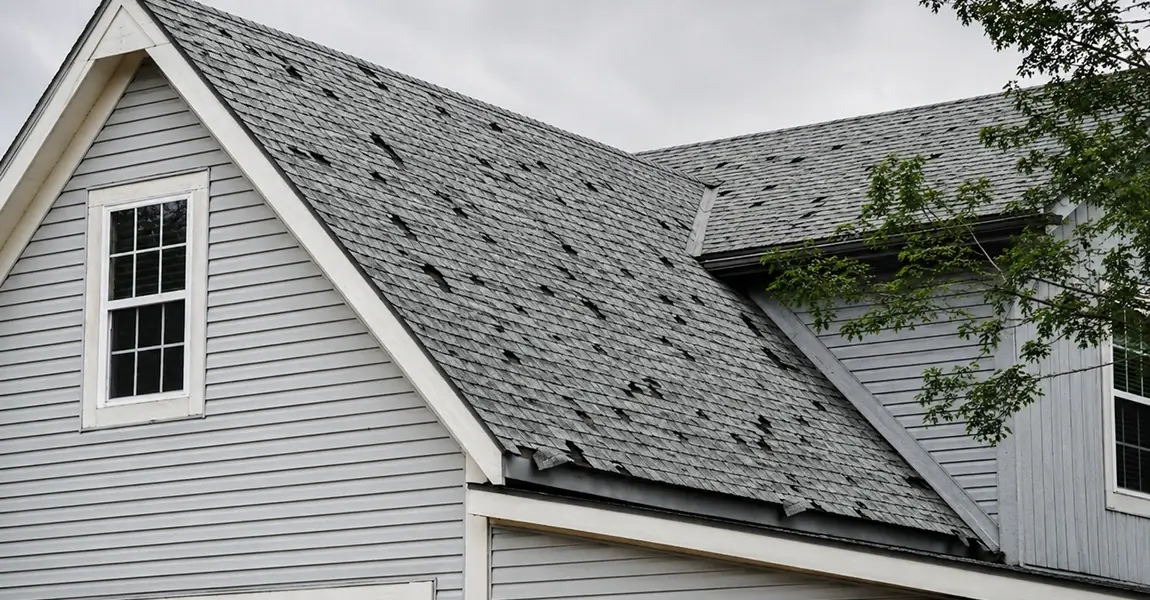 image of what hail damage looks like in Des Moines